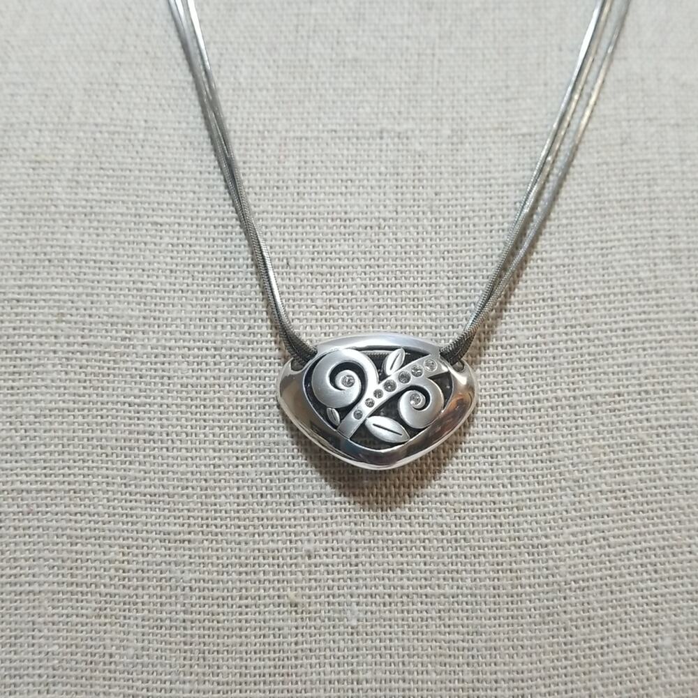 BRIGHTON heart shaped & rhinestone necklace